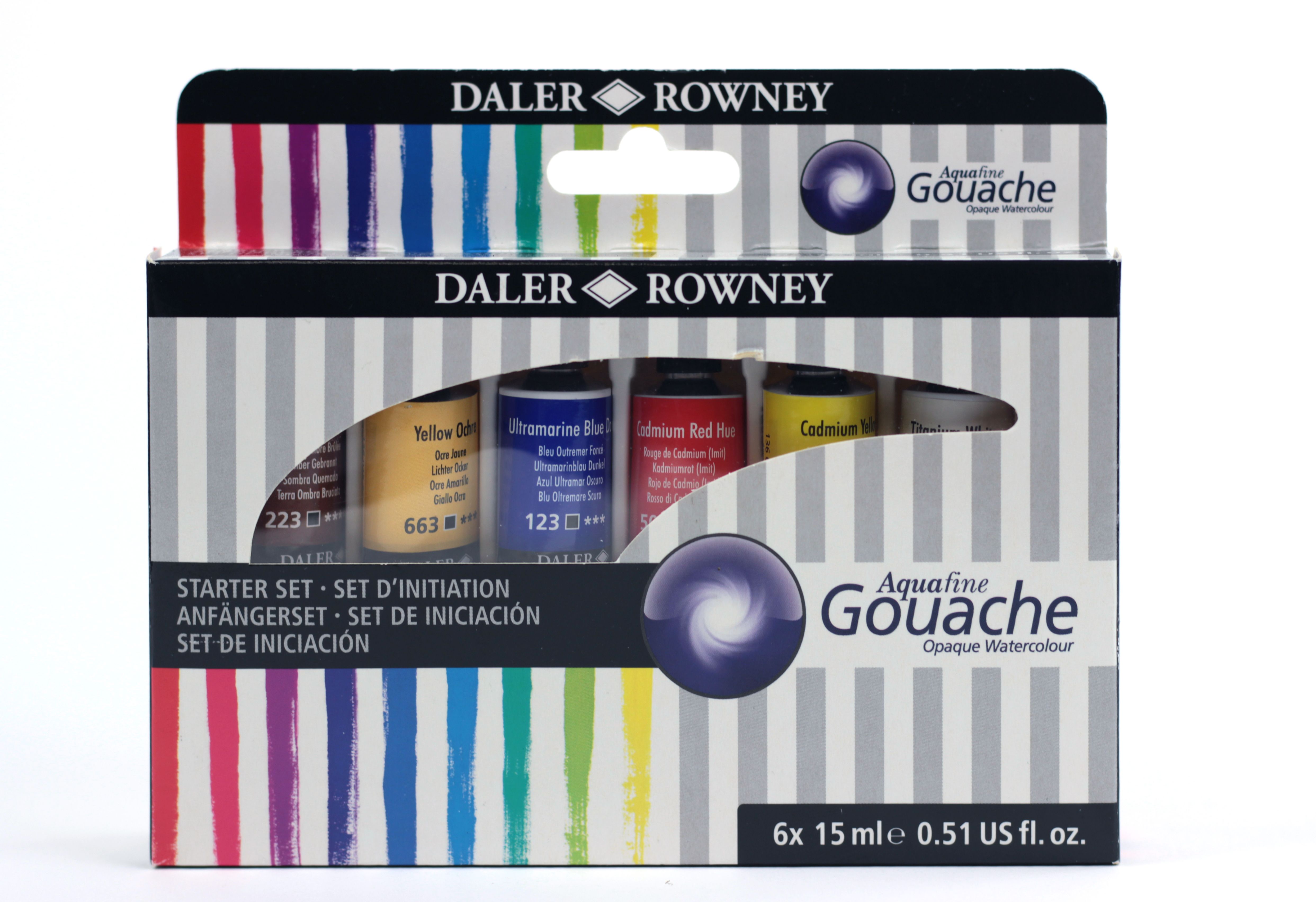 Designers Gouache Starter Set 6 x 15ml Tubes Turners Art Supplies